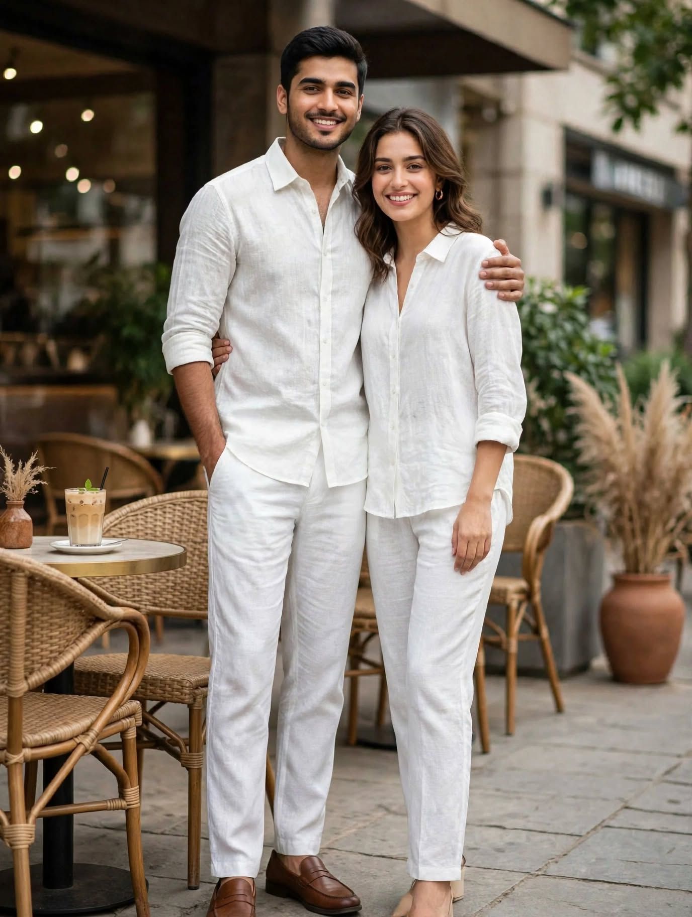 White Linen Co-Ord Set | Unisex | 